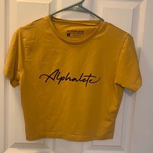 Alphalete Gold Fitted Signature Crop Top